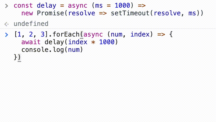 javascript foreach async