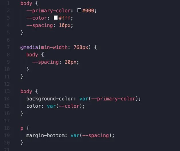 defining css variables with React