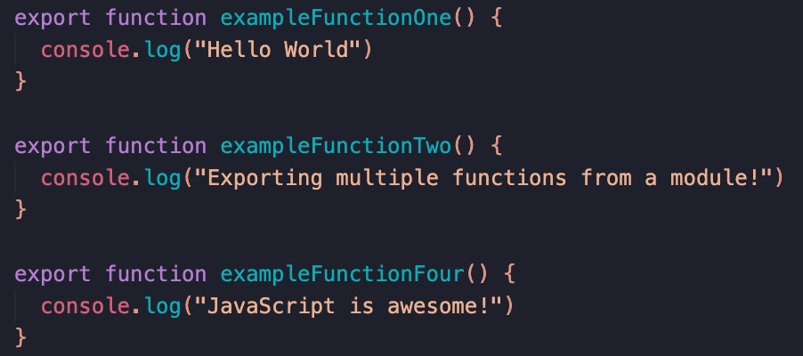 Javascript Export Default Function Example