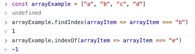 get index of item in array javascript with findIndex