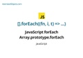 JavaScript forEach | Array.prototype.forEach