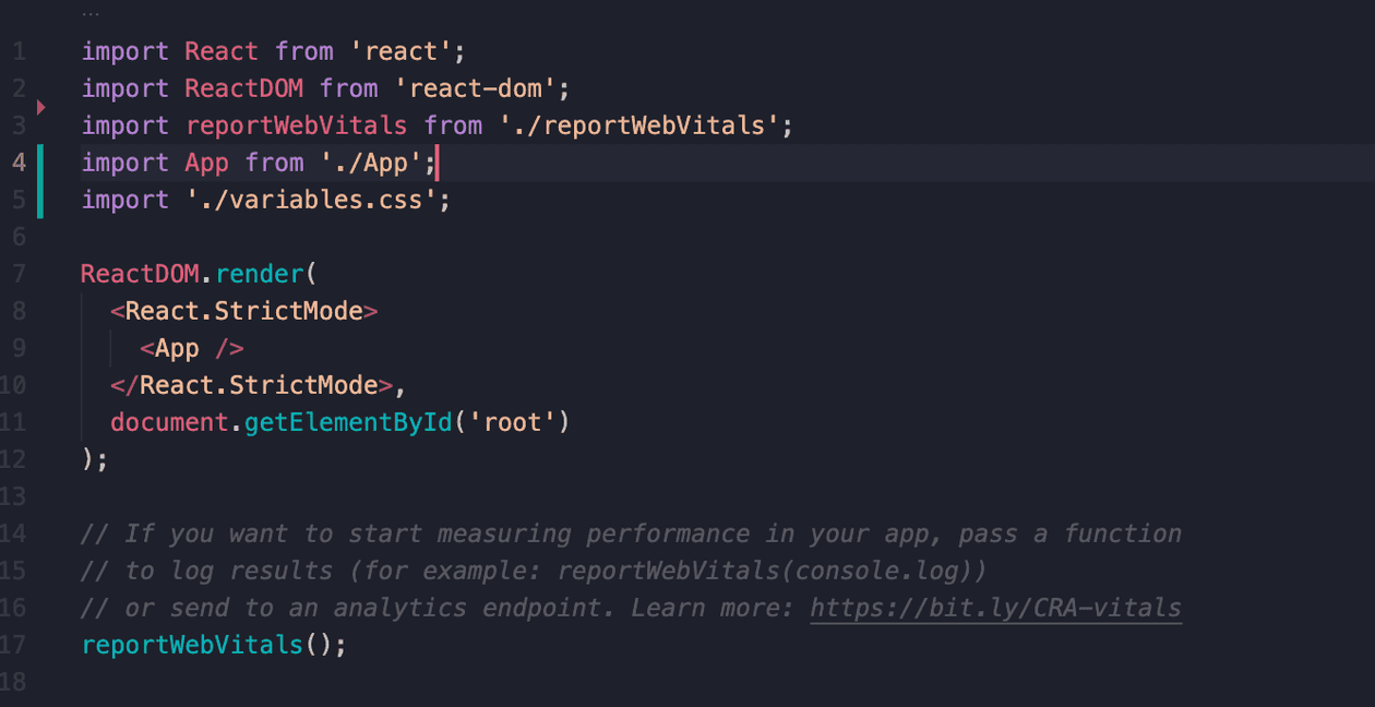 react assignment to undeclared variable