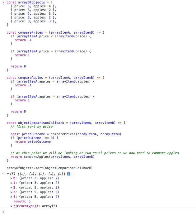 How to sort an array of objects by multiple properties in JavaScript example